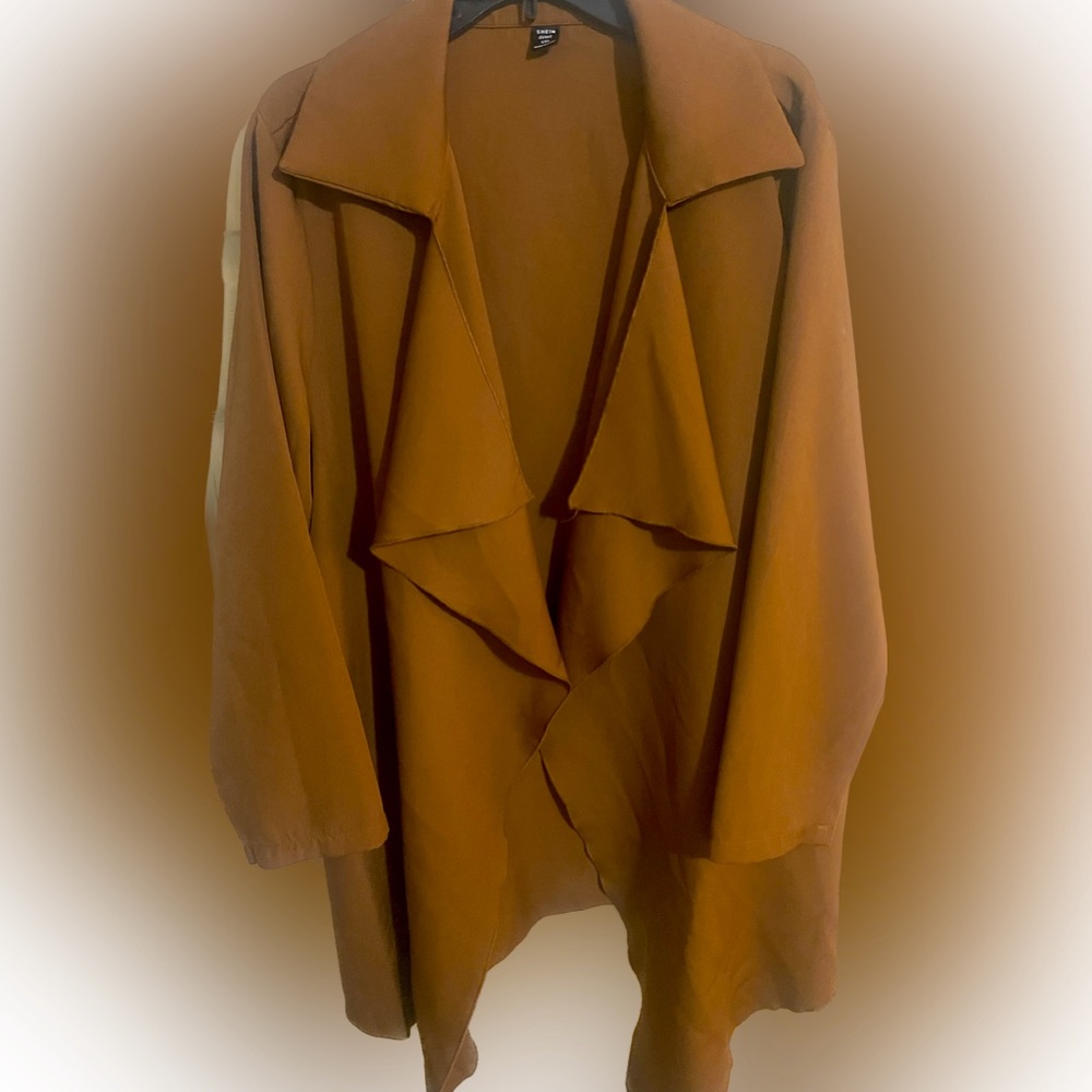 Women’s Plus Blazer (Brown-1XL)